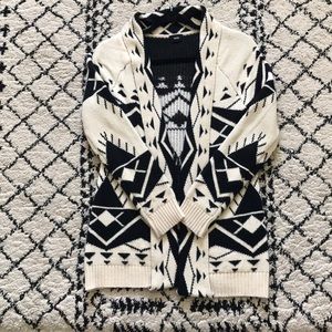 Aztec print cardigan